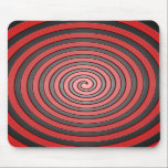 Red and Black Hypnotic Spiral Mouse Pad<br><div class="desc">Red and Black Hypnotic Spiral Mouse Pad</div>