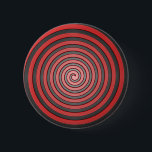 Red and Black Hypnotic Spiral Pin<br><div class="desc">This is one eye-catching hypno-pin!</div>