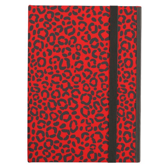 Red and Black Leopard Print Case For iPad Air