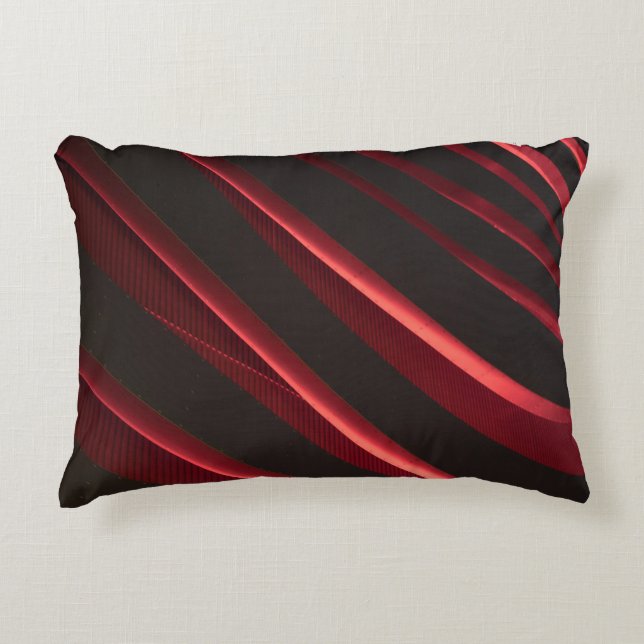Red and black logo decorative cushion (Front)