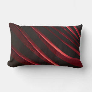 Red and black logo lumbar cushion