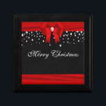 Red and Black Merry Christmas Gift Box<br><div class="desc">Red and Black Merry Christmas Gift Box.  Perfect gift box for the holidays.</div>