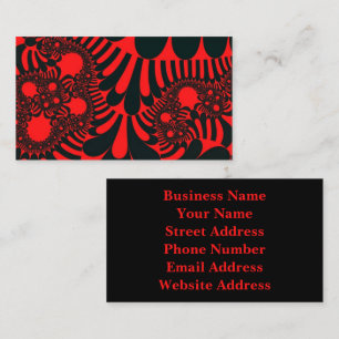 Red and Black Mod Business Card