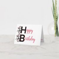 Red and black mountain bike MTB happy birthday