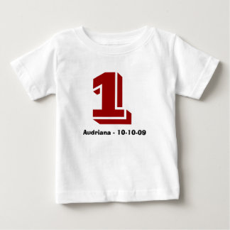 Red and Black Name and Age T-shirt