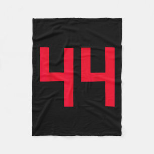 Red And Black Number 44 Jersey Player Uniform #44 Fleece Blanket