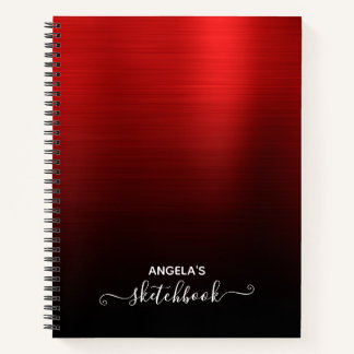 Red and Black Ombre Sketch Notebook