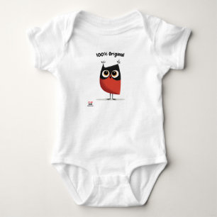 Red and Black Owl Design Fun & Unique Unisex Baby Bodysuit