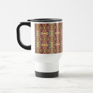 Red and black pattern travel mug