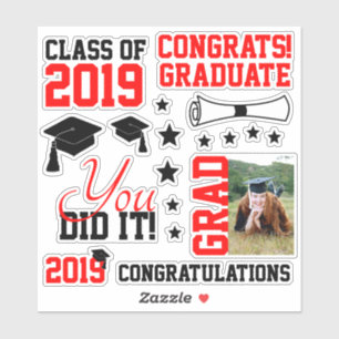 Red and Black Photo Graduation