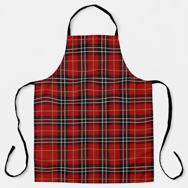 Red And Black Plaid Apron (Front)