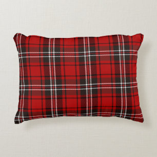 Red and Black Plaid Buffalo Check Pattern Decorative Cushion