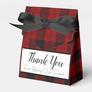 Red and Black Plaid Favor Box