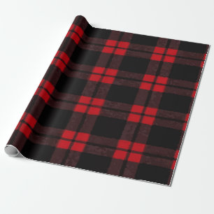 Red and Black Plaid Pattern – Classic Cozy Wrapping Paper