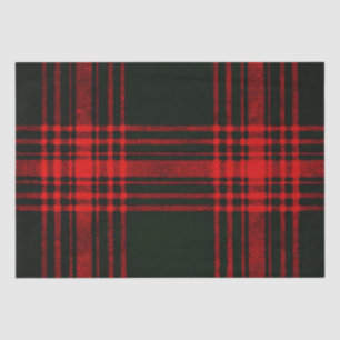 red and black plaid  tissue paper