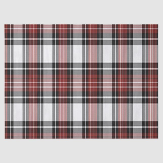 Red And Black Plaid Tissue Paper (Front)