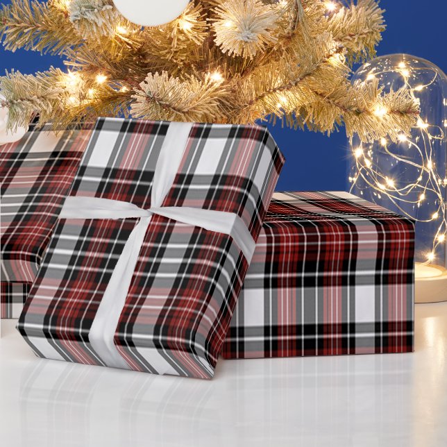 Red And Black Plaid Wrapping Paper (Holidays)