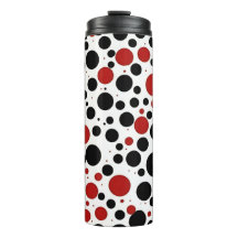 Red and Black Polka Dot Pattern Leggings