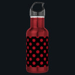 Red and black polka dots 532 ml water bottle<br><div class="desc">Red and black polka dots</div>