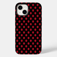 Red and black polka dots