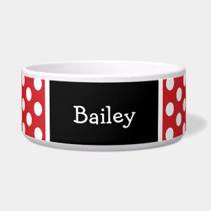 Red and Black Polka Dots Monogram