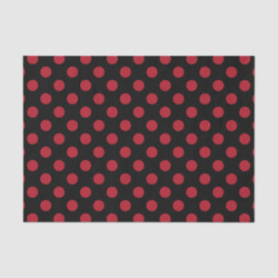 Red and black polka dots tissue paper