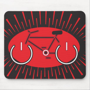 Red and Black Power Bike Mouse Mat