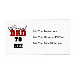 Red and Black Proud Dad to Be Gifts