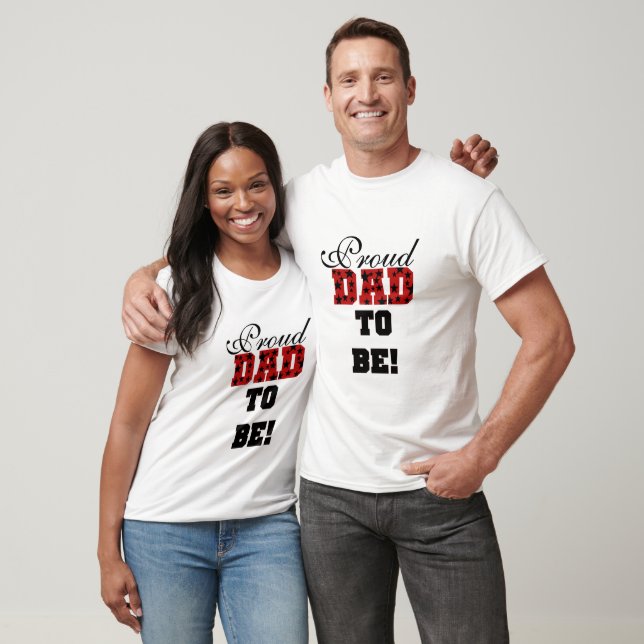 Red and Black Proud Dad to Be tshirts and Gifts (Unisex)