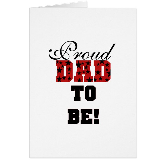 Red and Black Proud Dad to Be tshirts and Gifts (Front)