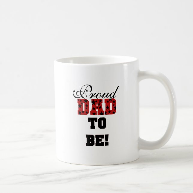 Red and Black Proud Dad to Be tshirts and Gifts Coffee Mug (Right)