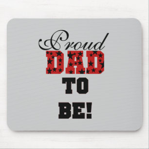 Red and Black Proud Dad to Be tshirts and Gifts Mouse Mat