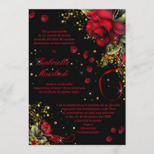 Red and black Quince Invitation