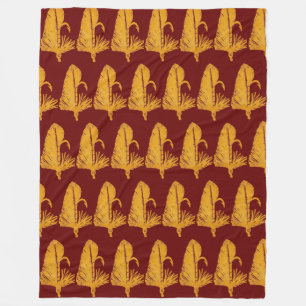 Red and black Red Ibis classic wet trout fly Fleece Blanket