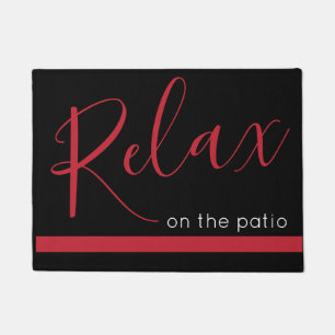 Red and Black Relax on the Patio Rug