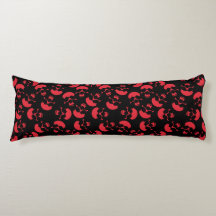 Red and Black Repeating Motif | Skull Pattern