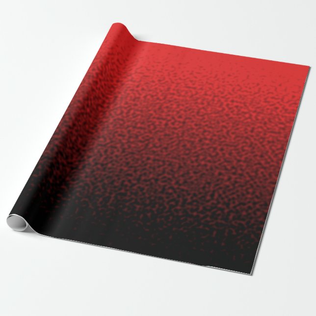 Red and Black Rippled Gradient Wrapping Paper (Unrolled)