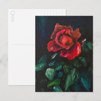 Red and Black Rose Postcard
