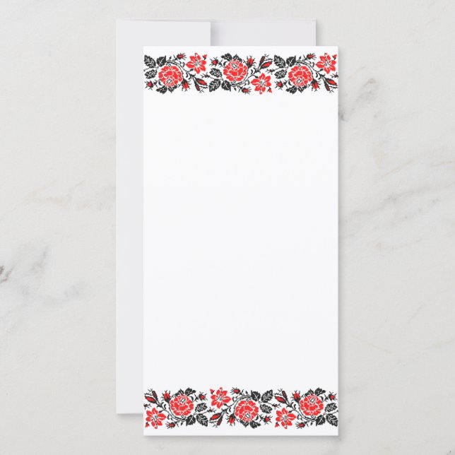 Red and Black Roses cross-stitch Pattern (Front)