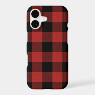 Red and Black Rustic Buffalo Check