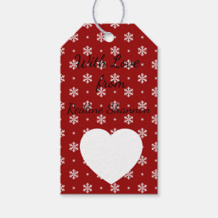Red and black rustic Buffalo plaid  Gift Tags