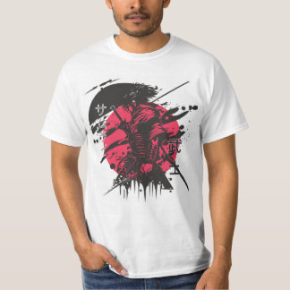 Red and black samurai t-shirt