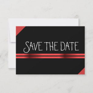 Red and Black Save the Date