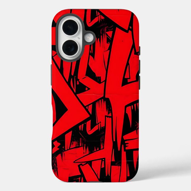 Red and black scattered Case-Mate iPhone case (Back)