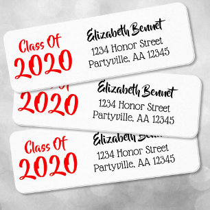 Red and Black School Colours Class Year Address