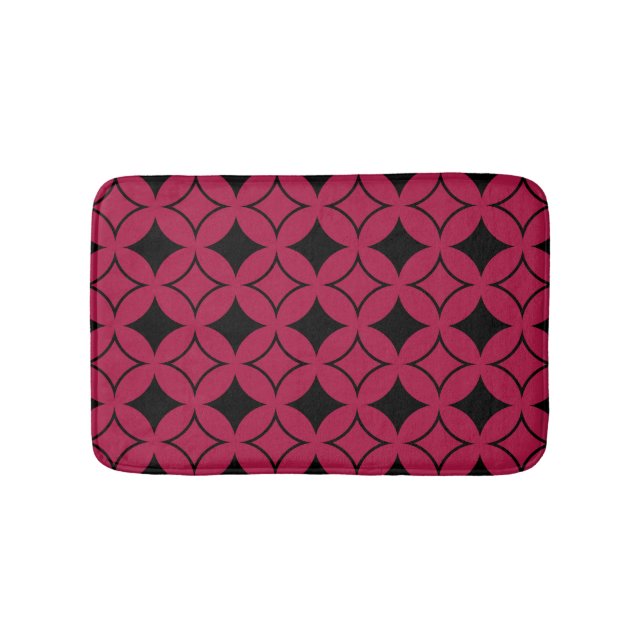 Red and black shippo bath mat (Front)