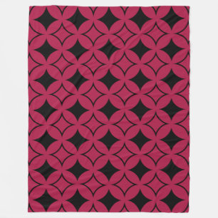 Red and black shippo fleece blanket