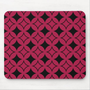 Red and black shippo mouse mat
