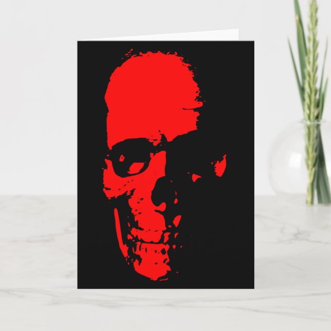 Red and Black Skull Card (Front)