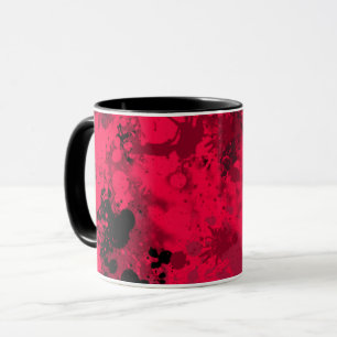 Red and Black Splattered Mug